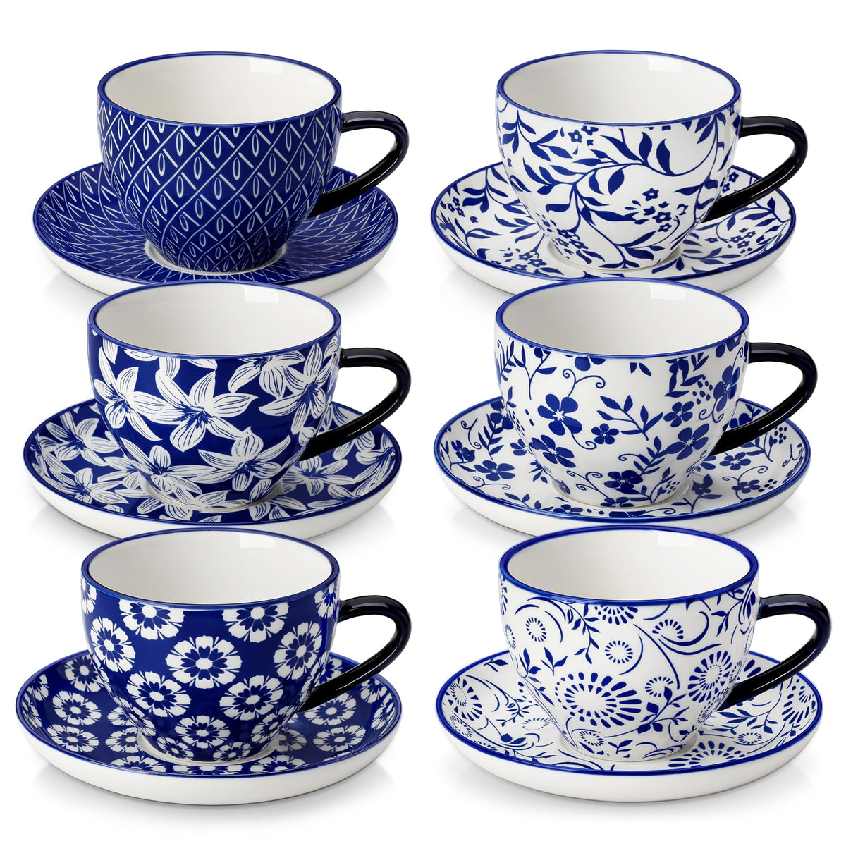 12-Piece Porcelain Pasta Bowls and Espresso Cups Set U3495