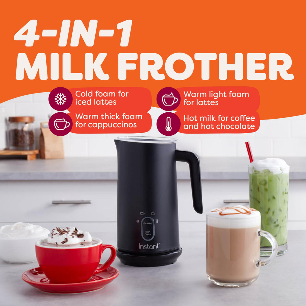 4-in-1 Milk Frother, 10 oz, Black Z6142