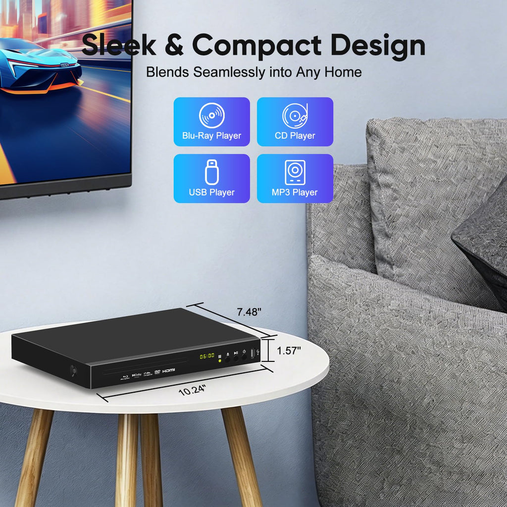 Full HD 1080p Blu-ray DVD Player with Dolby Digital H215