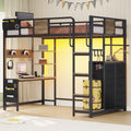 Twin Loft Bed with Desk and 6 Storage Drawers U76797
