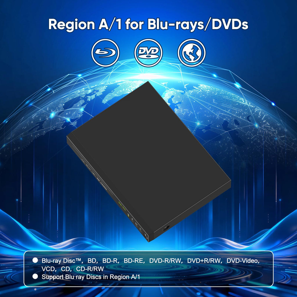 Full HD 1080p Blu-ray DVD Player with Dolby Digital H215