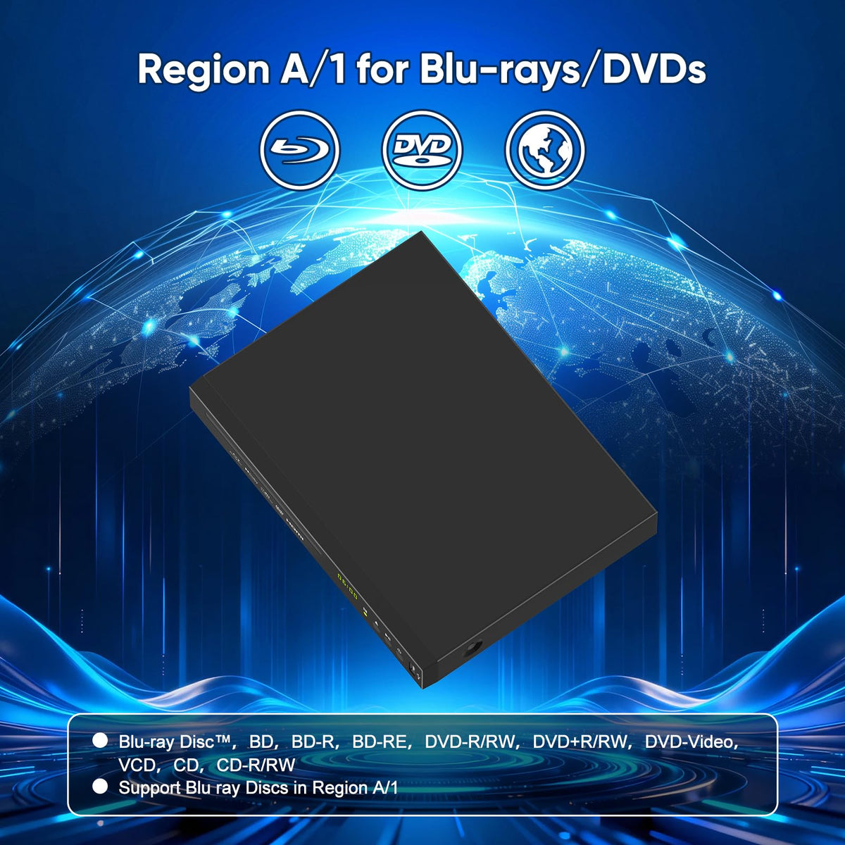 Full HD 1080p Blu-ray DVD Player with Dolby Digital H215