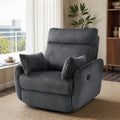 Gray Corduroy Swivel Recliner Chair L743