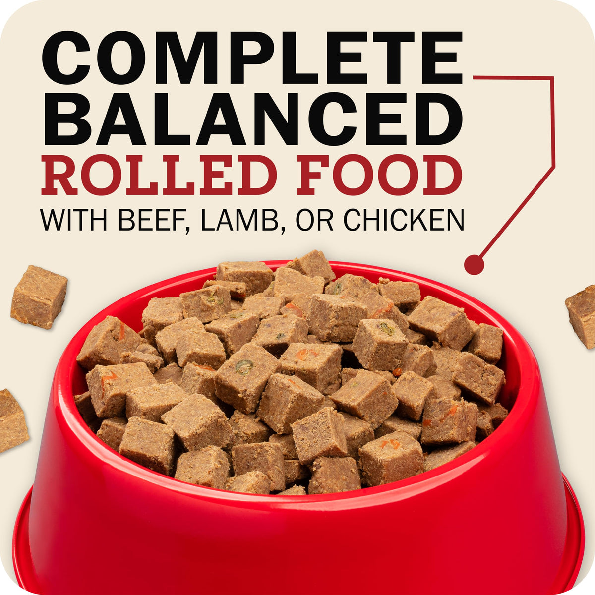 Semi-Moist Rolled Dog Food Beef Recipe 4lb 8 Rolls T8200