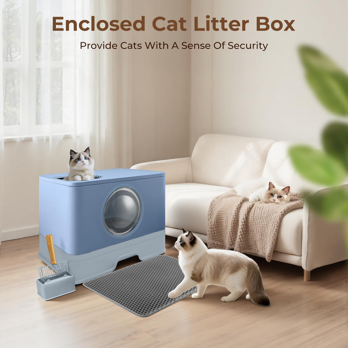 XXXL Stainless Steel Litter Box with Lid Q32756