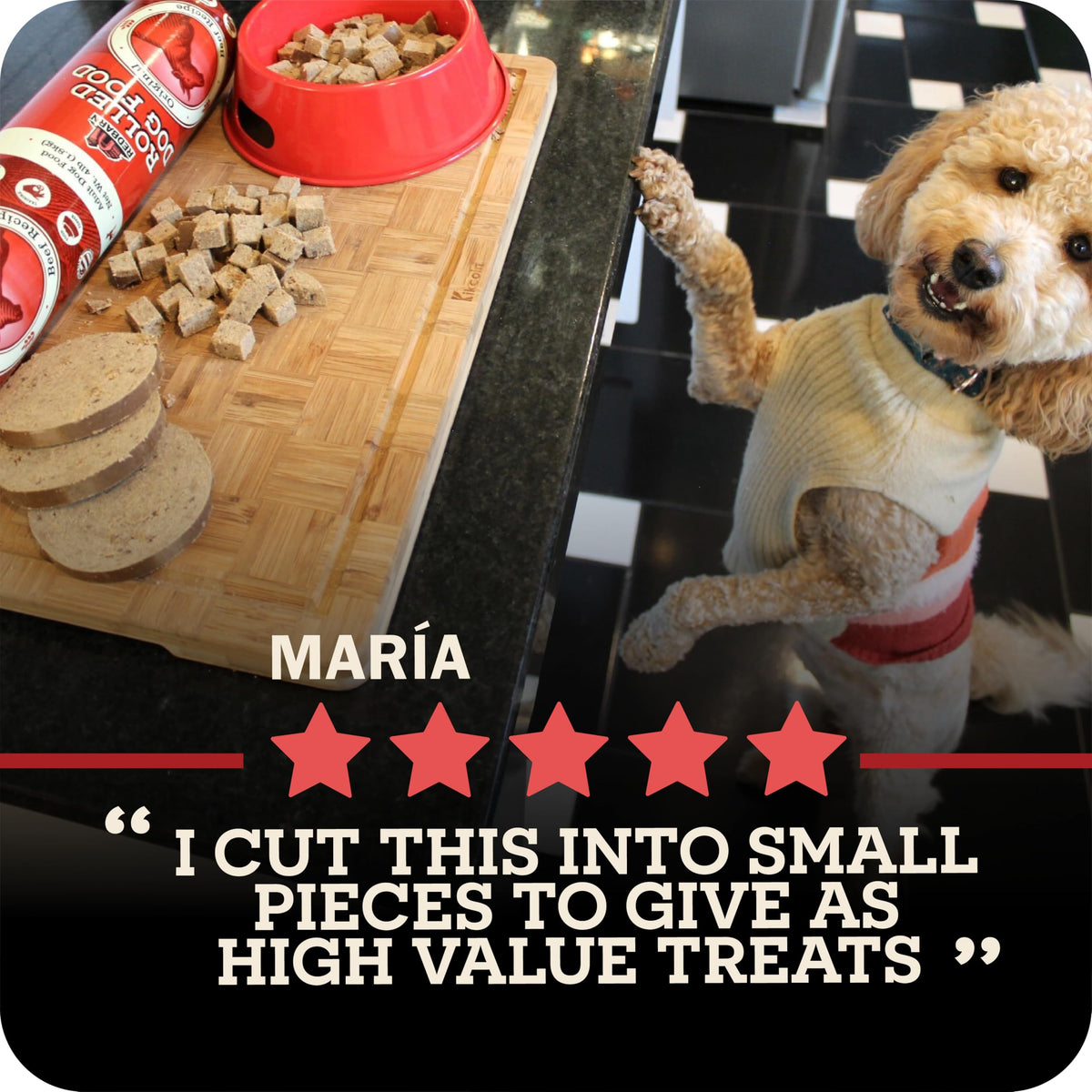 Semi-Moist Rolled Dog Food Beef Recipe 4lb 8 Rolls T8200
