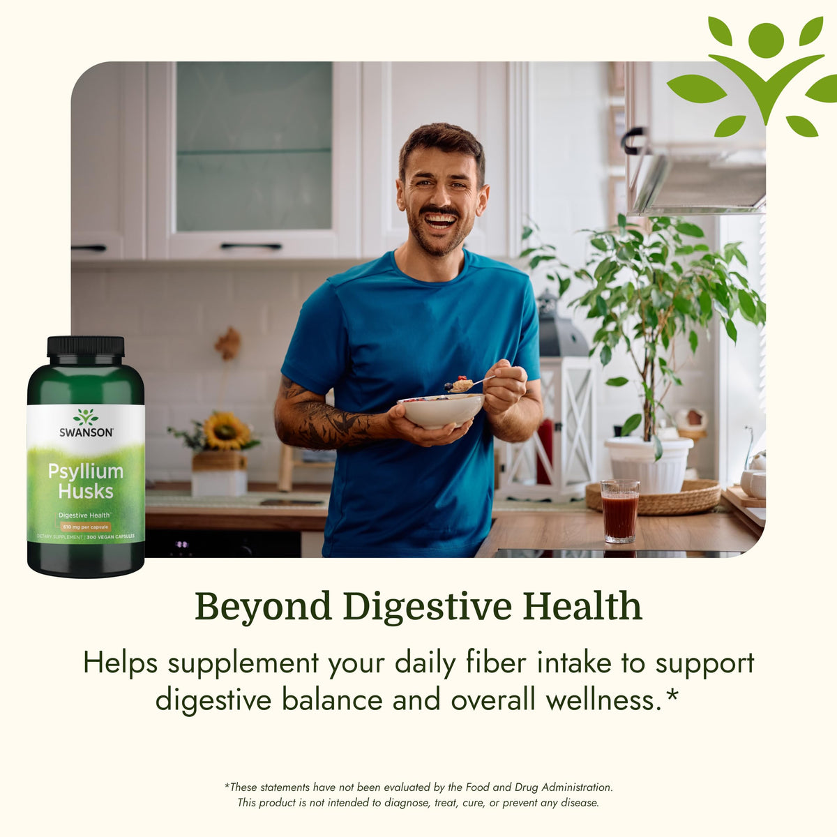 Psyllium Husk Dietary Fiber Supplement, 610 mg, 300 Capsules F453851