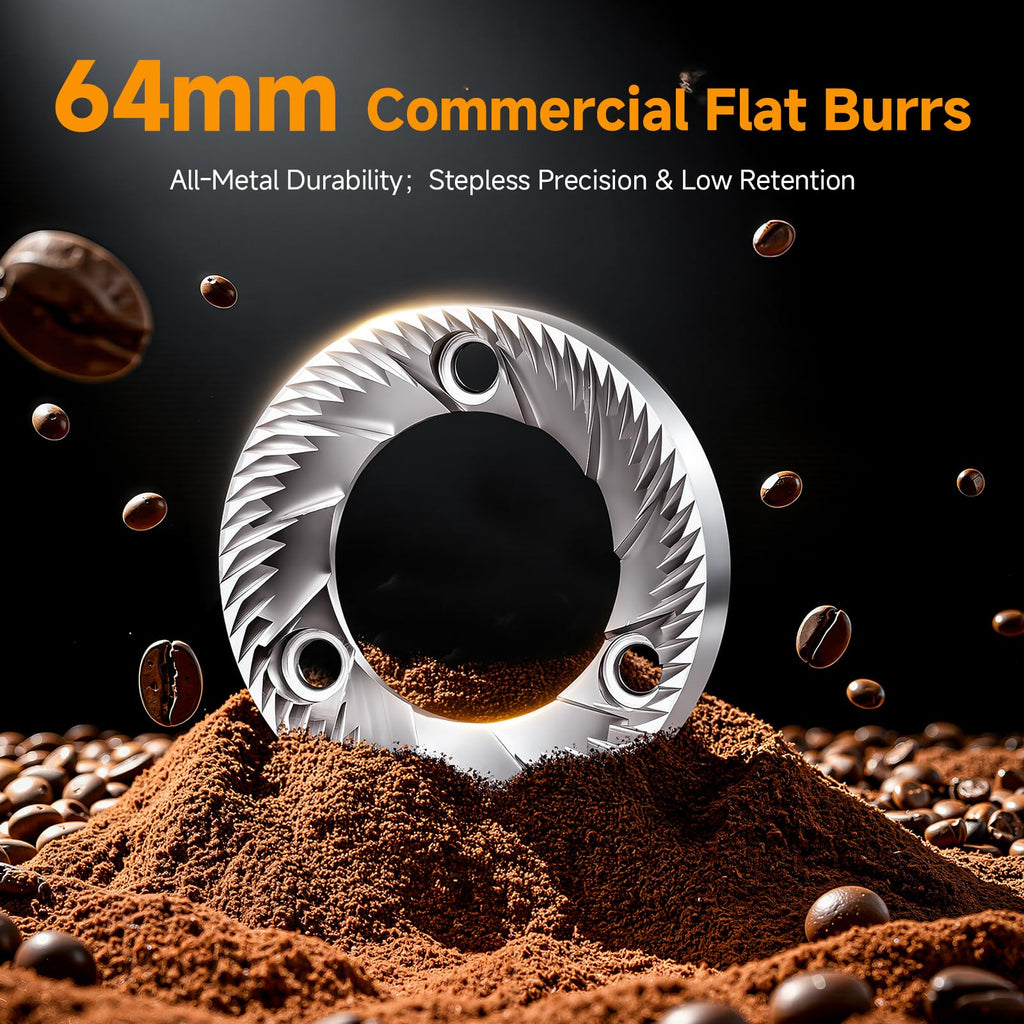 Commercial Flat Burr Espresso Bean Grinder I7607
