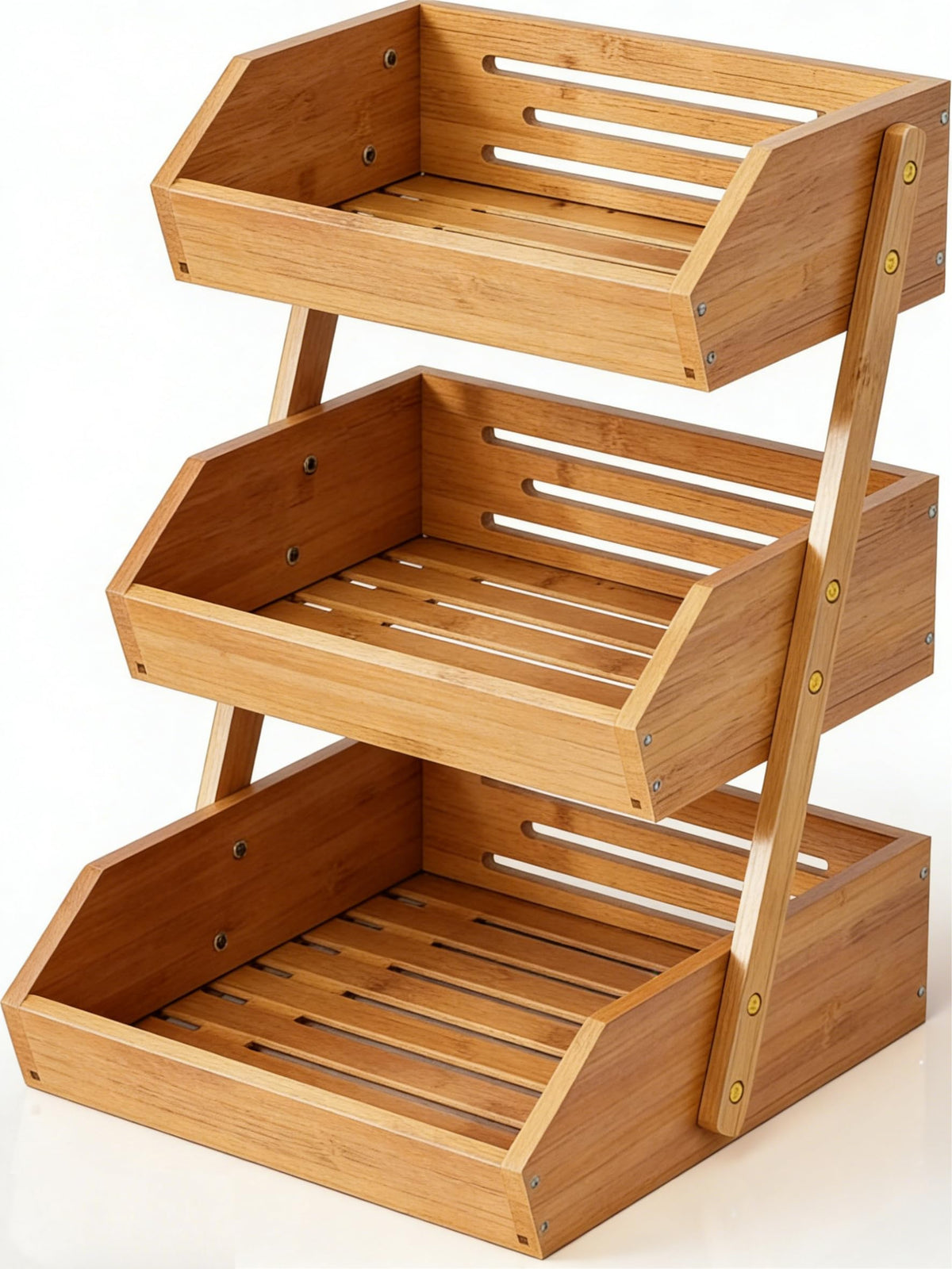 3-Tier Bamboo Fruit & Vegetable Basket Organizer N754