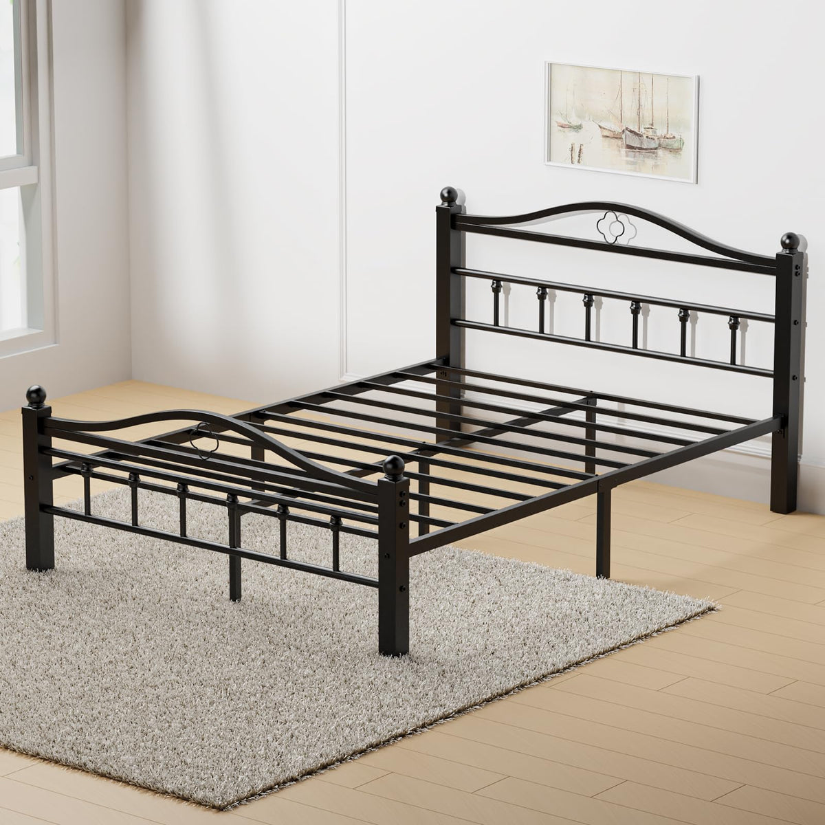 Full Size Bed Frame with Headboard T558