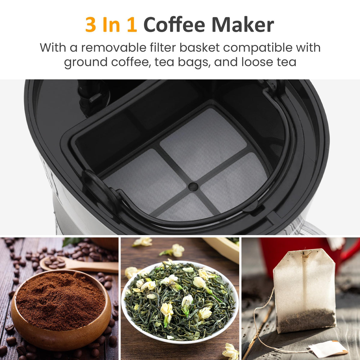 Cold Brew Coffee Maker with Reusable Filter and Insulated Pitcher, 20 Oz Black L293
