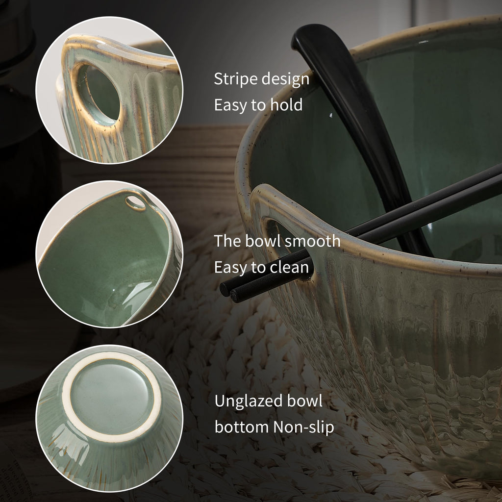 7 Inch Ceramic Ramen Bowl Set of 2 P74276