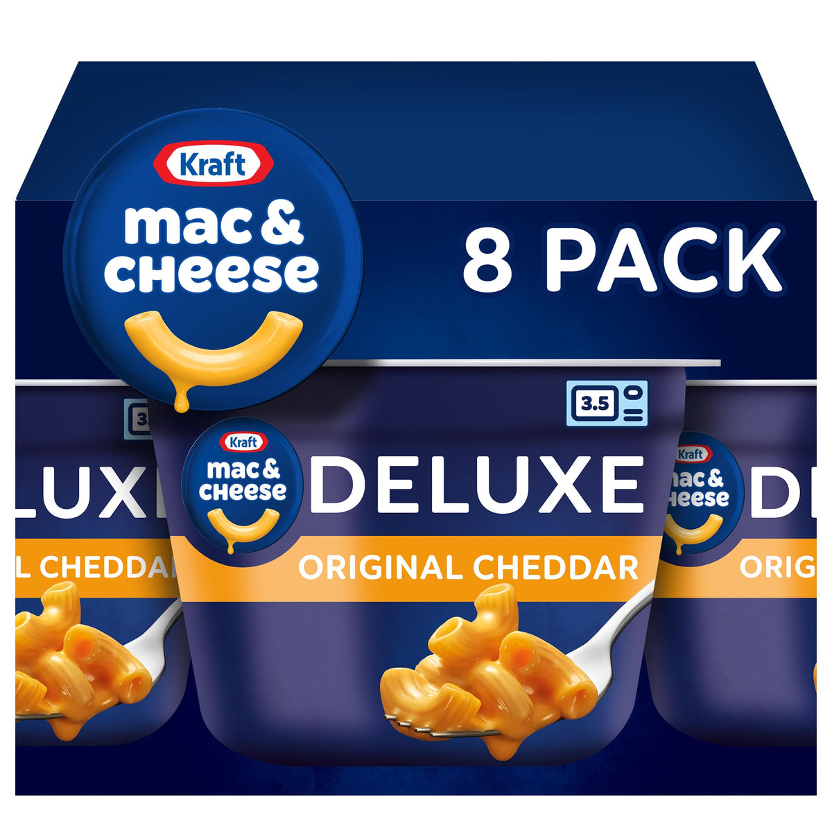 Kraft Mac and Cheese Dinner, 8 Microwaveable Cups, Original, 2.39 oz H6443