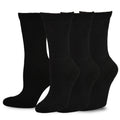 Viscose Bamboo Diabetic Crew Socks 3-Pairs Black U8357