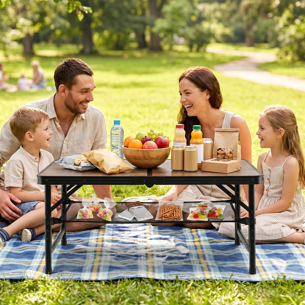 3 FT Portable Aluminum Folding Camping Table with Carry Handle P8107