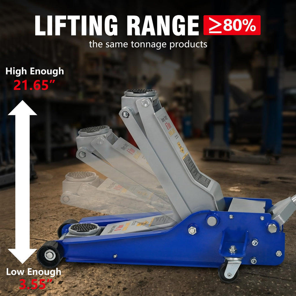 5Ton Low Profile Dual Piston Hydraulic Floor Jack F36754