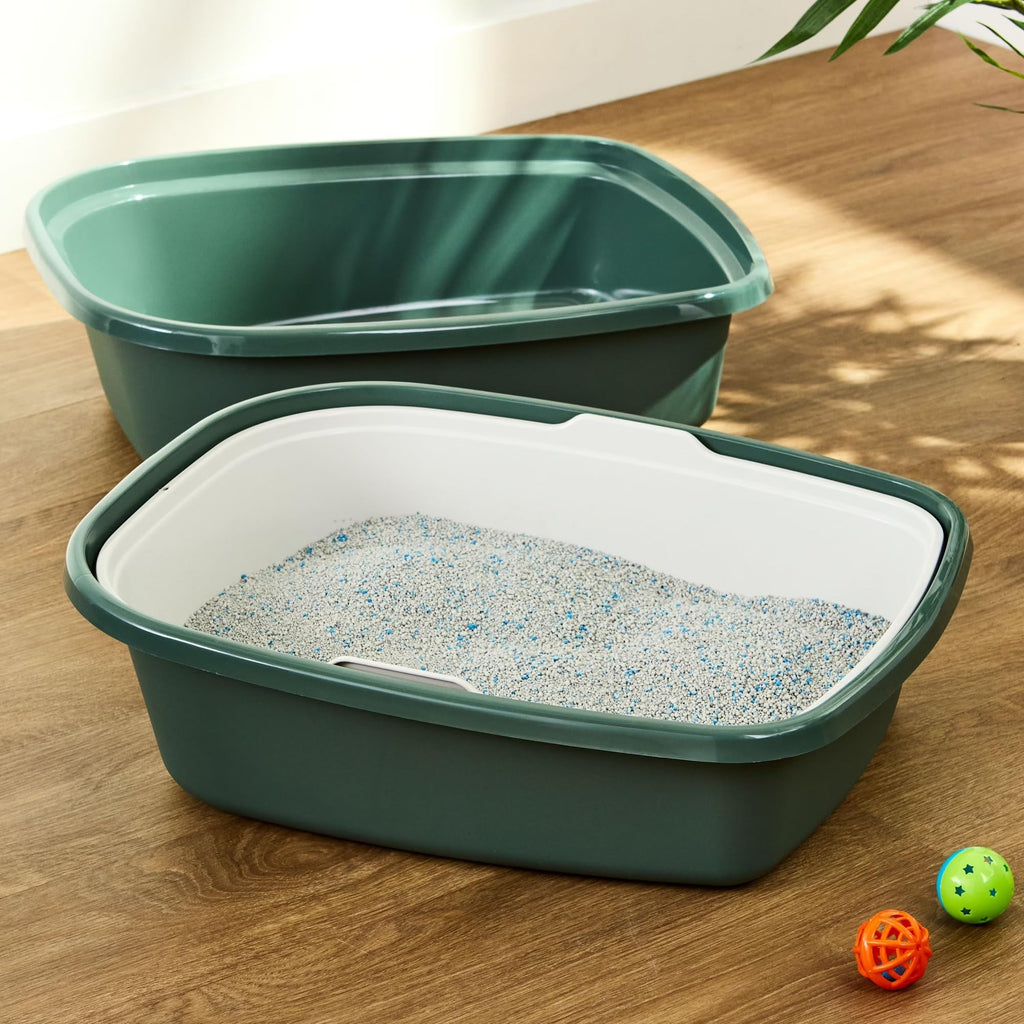 Dark Green Sifting Cat Litter Box Set D302107
