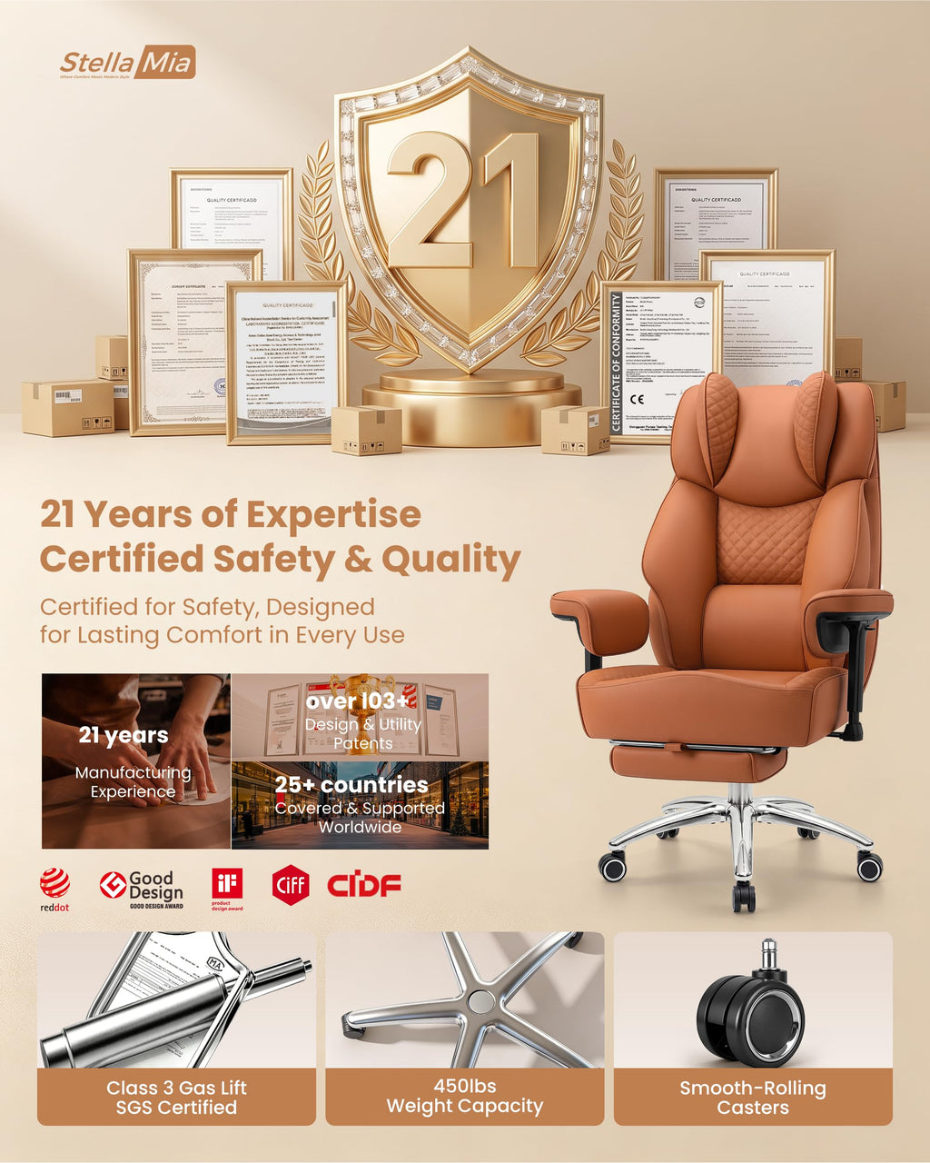 Big and Tall Ergonomic Office Chair Q664734