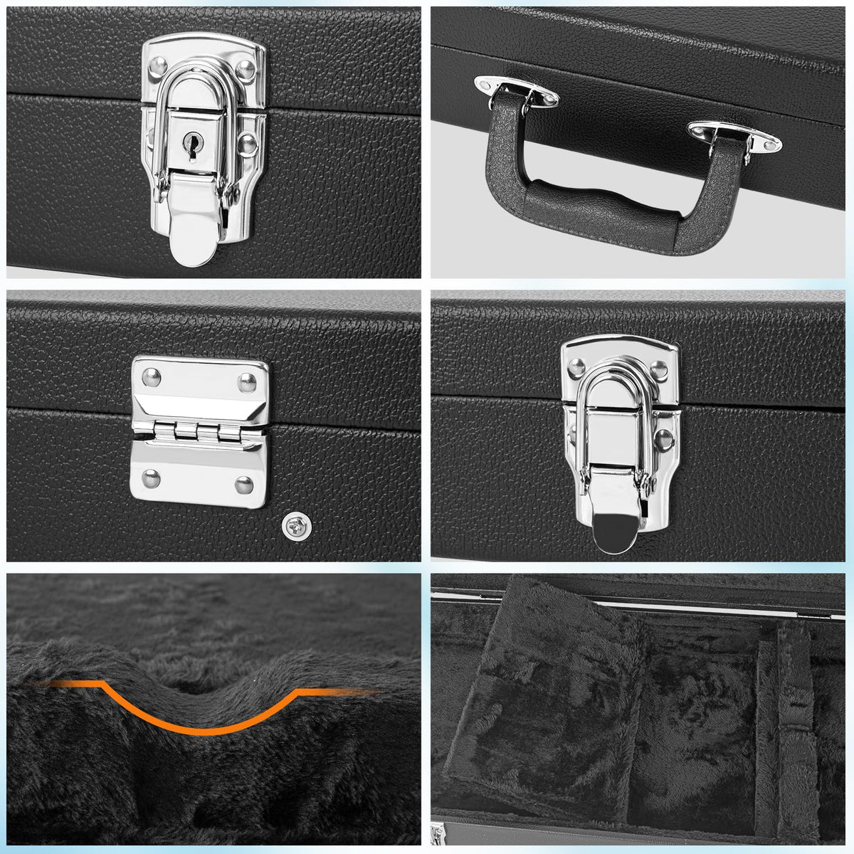 39-Inch Electric Guitar Hard Shell Case with Lock Latch T342511