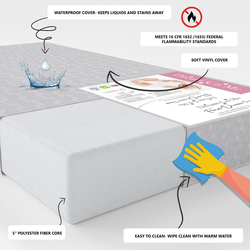 3 in 1 Convertible Toddler Bed and Firm Fiber Crib Mattress M30188
