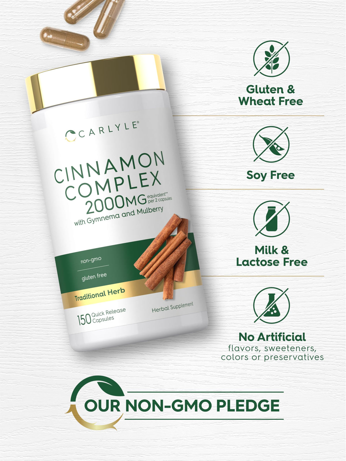 Cinnamon Complex with Gymnema and Mulberry 150 Capsules J8780