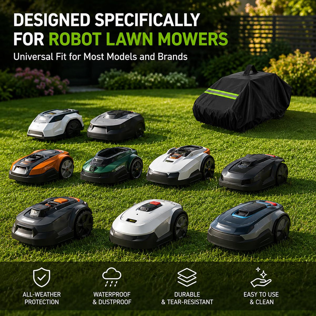 Robot Lawn Mower Cover 600D Oxford Fabric with Reflective Strip Orange U2292
