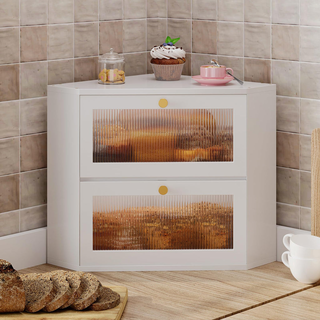 Bamboo Bread Box with Transparent Door L180972
