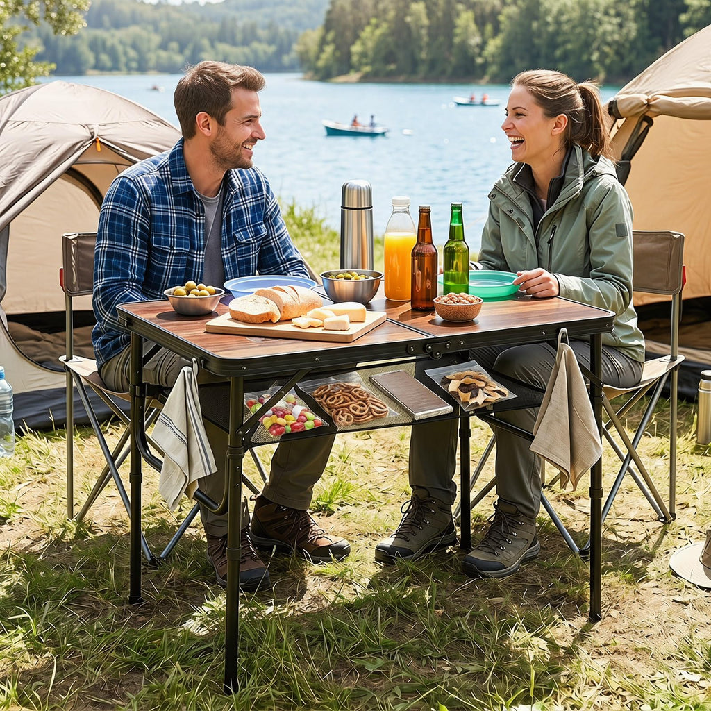 3 FT Portable Aluminum Folding Camping Table with Carry Handle P8107