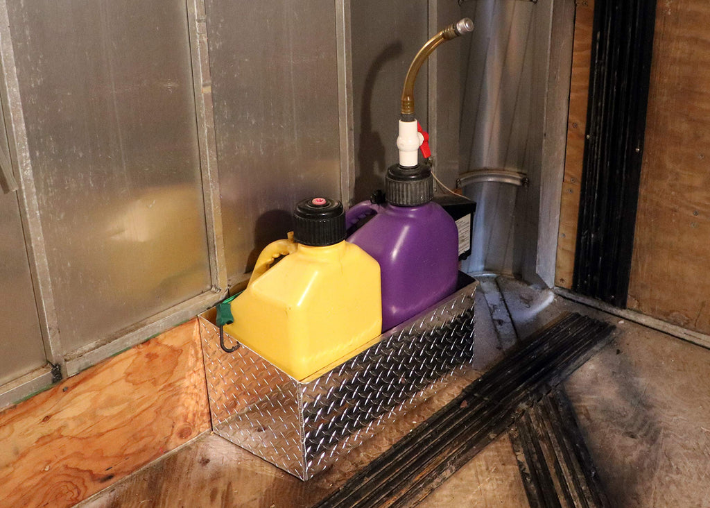 Heavy Duty Dual Gas Can Holder with Base for 5 Gallon Jugs H638197