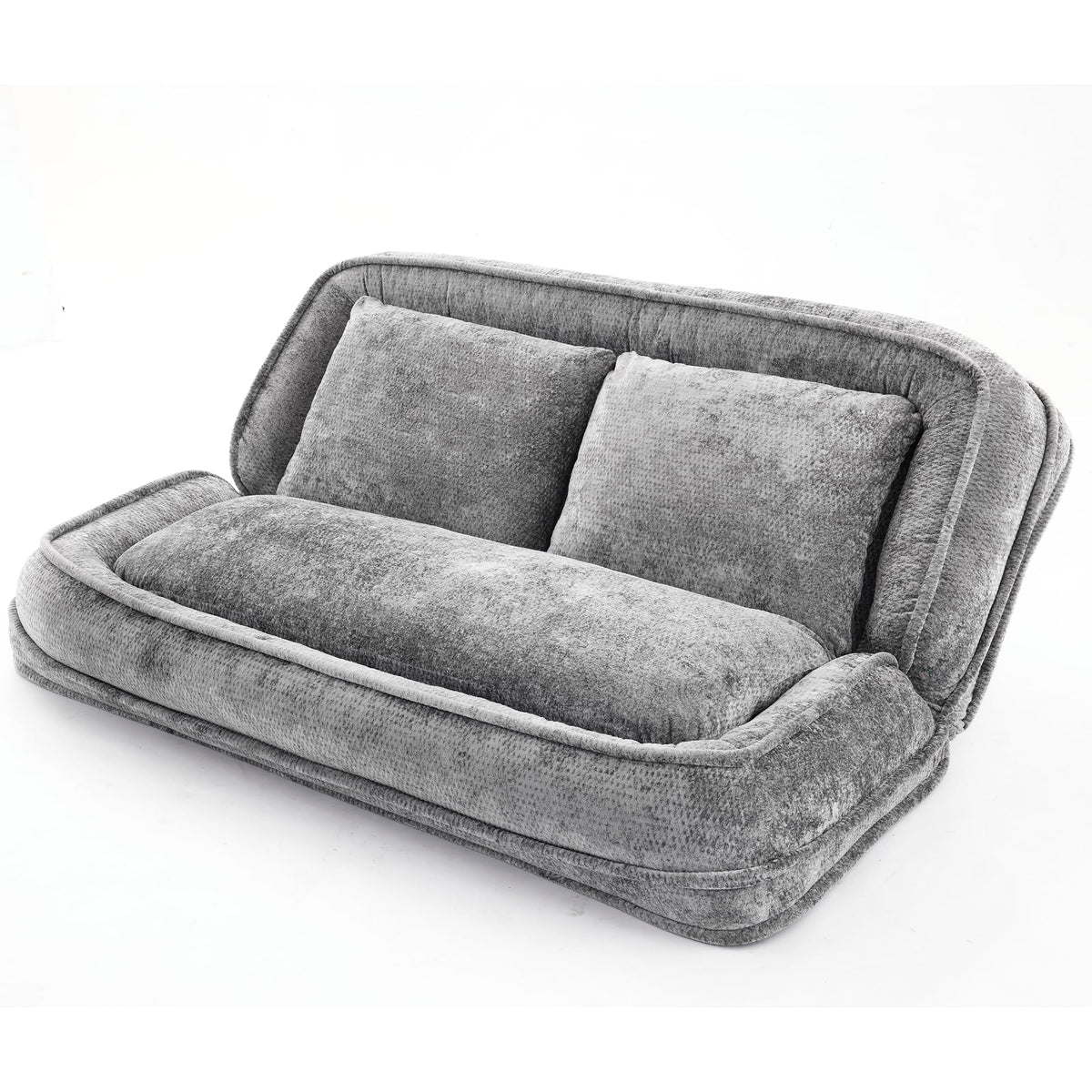 Light Gray Folding Floor Sofa Bed S655663