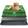 Dog Grass Pad with Tray, 35 x 23 in, 2 Replacement Turf Pads A333803
